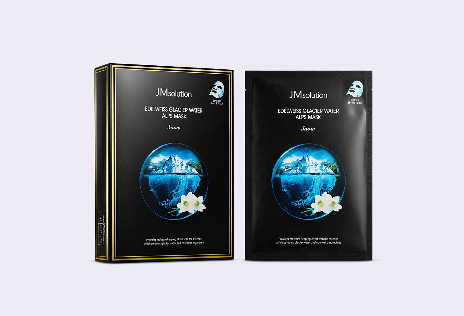 Тканевая маска для лица JMSOLUTION Edelweiss Glacier Water Alps Mask Snow