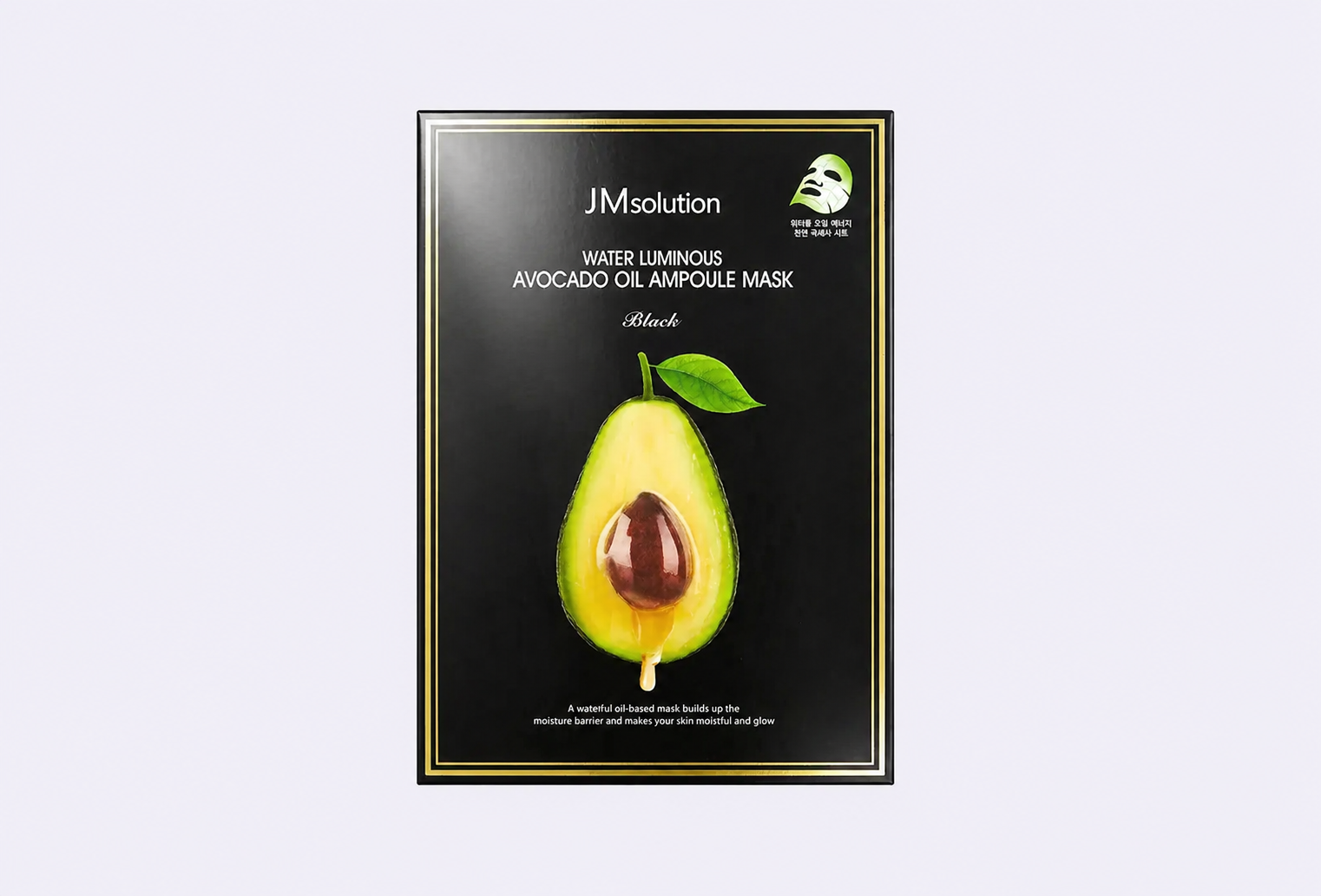 Тканевая маска для лица JMSOLUTION Water Luminous Avocado Oil Ampoule Mask Black