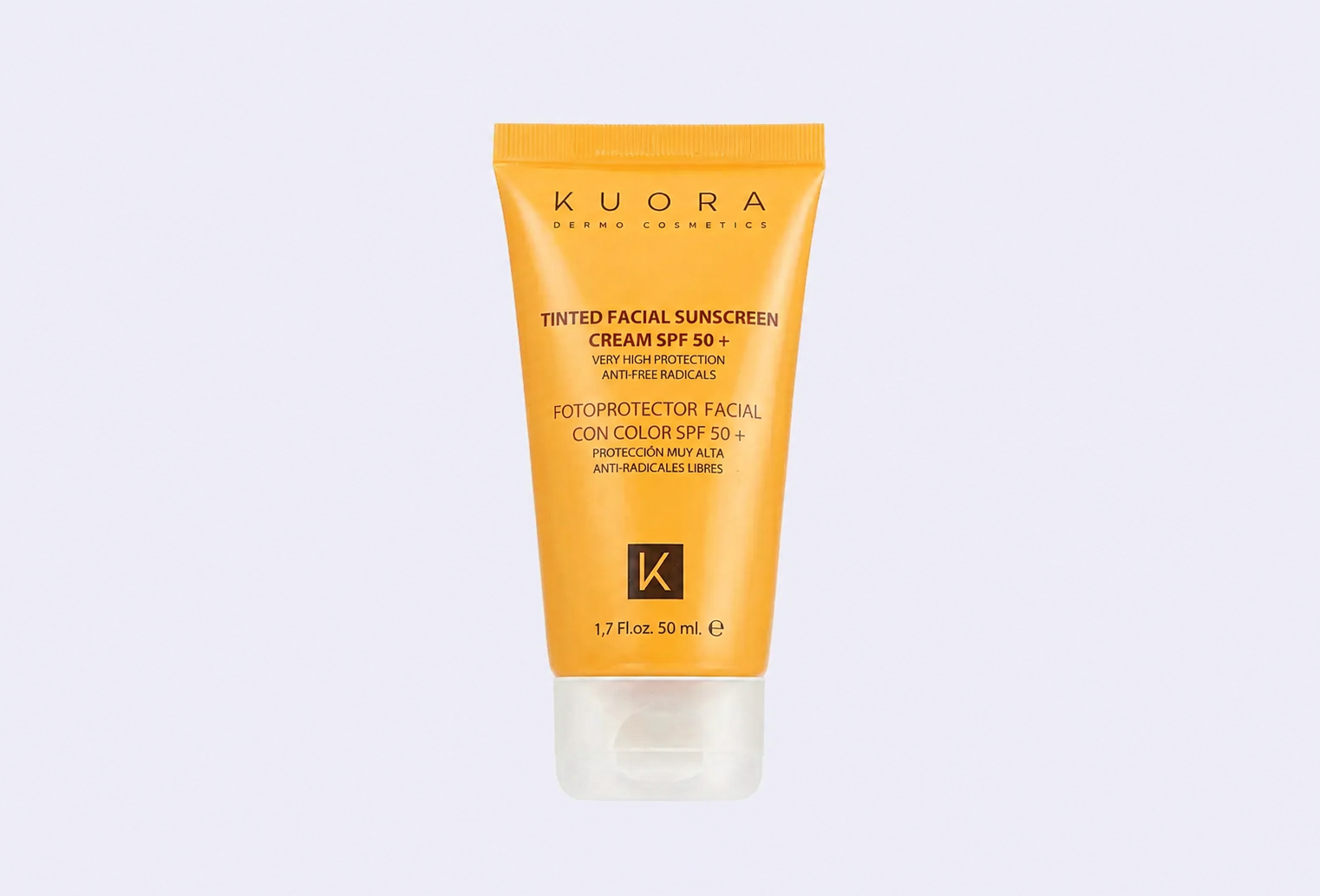 Тонирующий солнцезащитный крем для лица SPF 50+ KUORA Tinted facial sunscreen cream