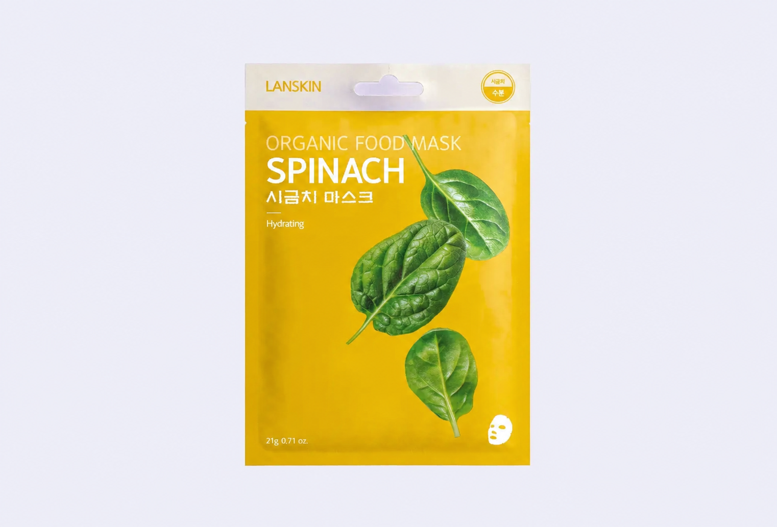 Тканевая маска для лица LANSKIN SPINACH ORGANIC FOOD MASK