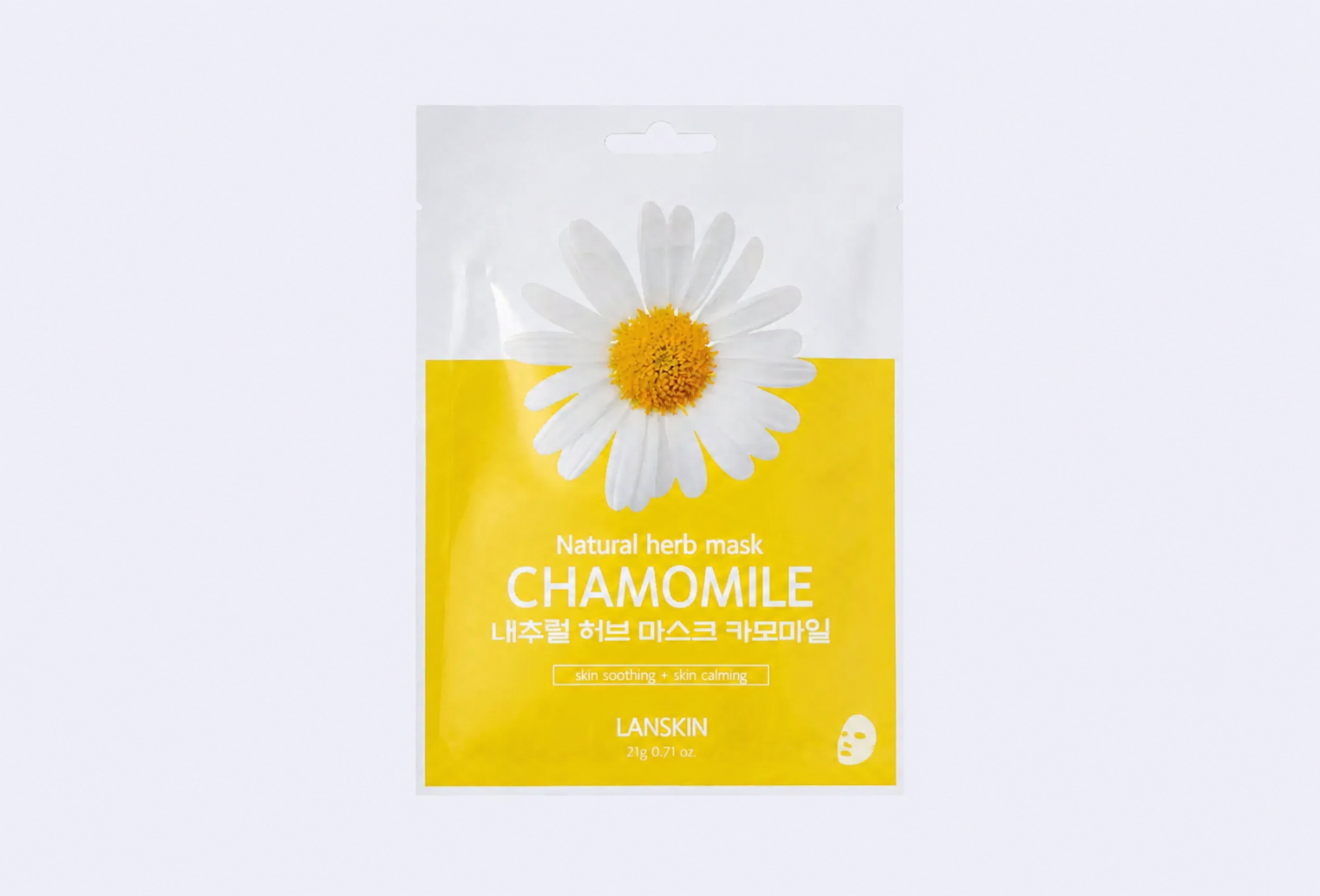 Тканевая маска для лица LANSKIN CHAMOMILE NATURAL HERB MASK