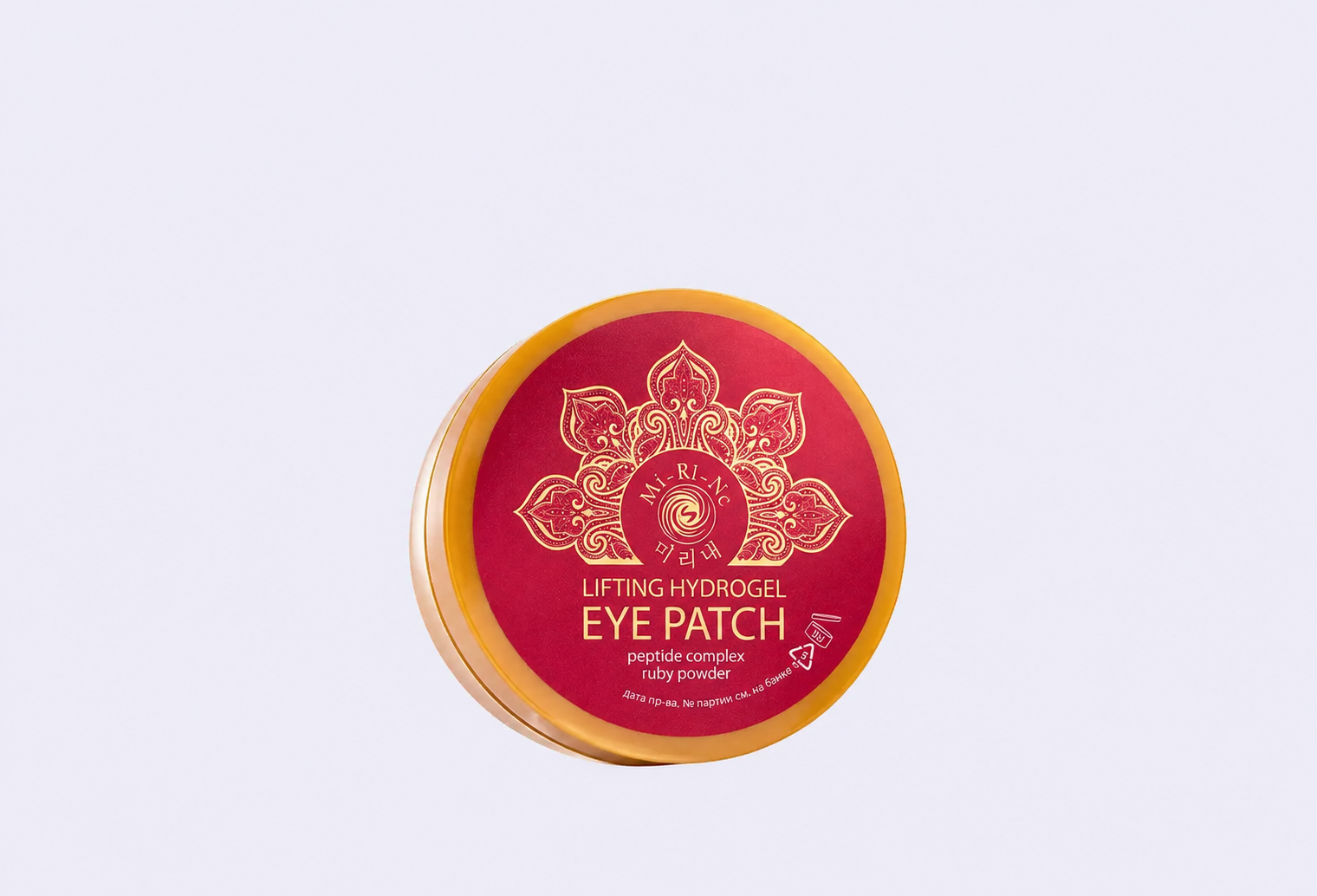Гидрогелевые лифтинг-патчи для области вокруг глаз MI-RI-NE Hydrogel lifting patches for the eye area with a complex of peptides and ruby powder