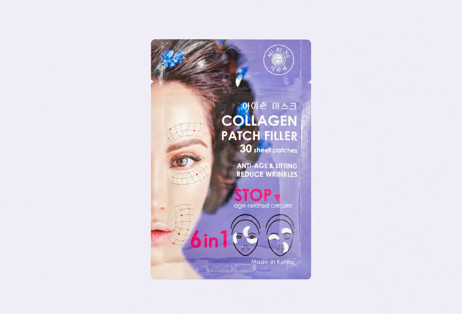 Тканевые патчи-филлеры для кожи вокруг глаз MI-RI-NE Collagen Patch Filler