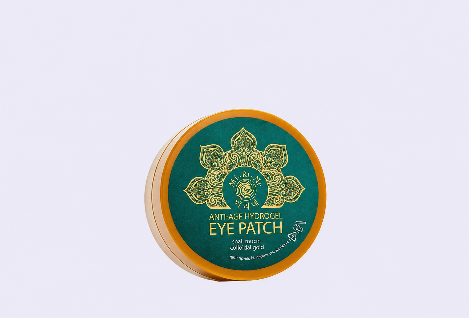 Гидрогелевые патчи для области вокруг глаз MI-RI-NE Hydrogel anti-aging patches for the eye area with snail mucin and colloidal gold