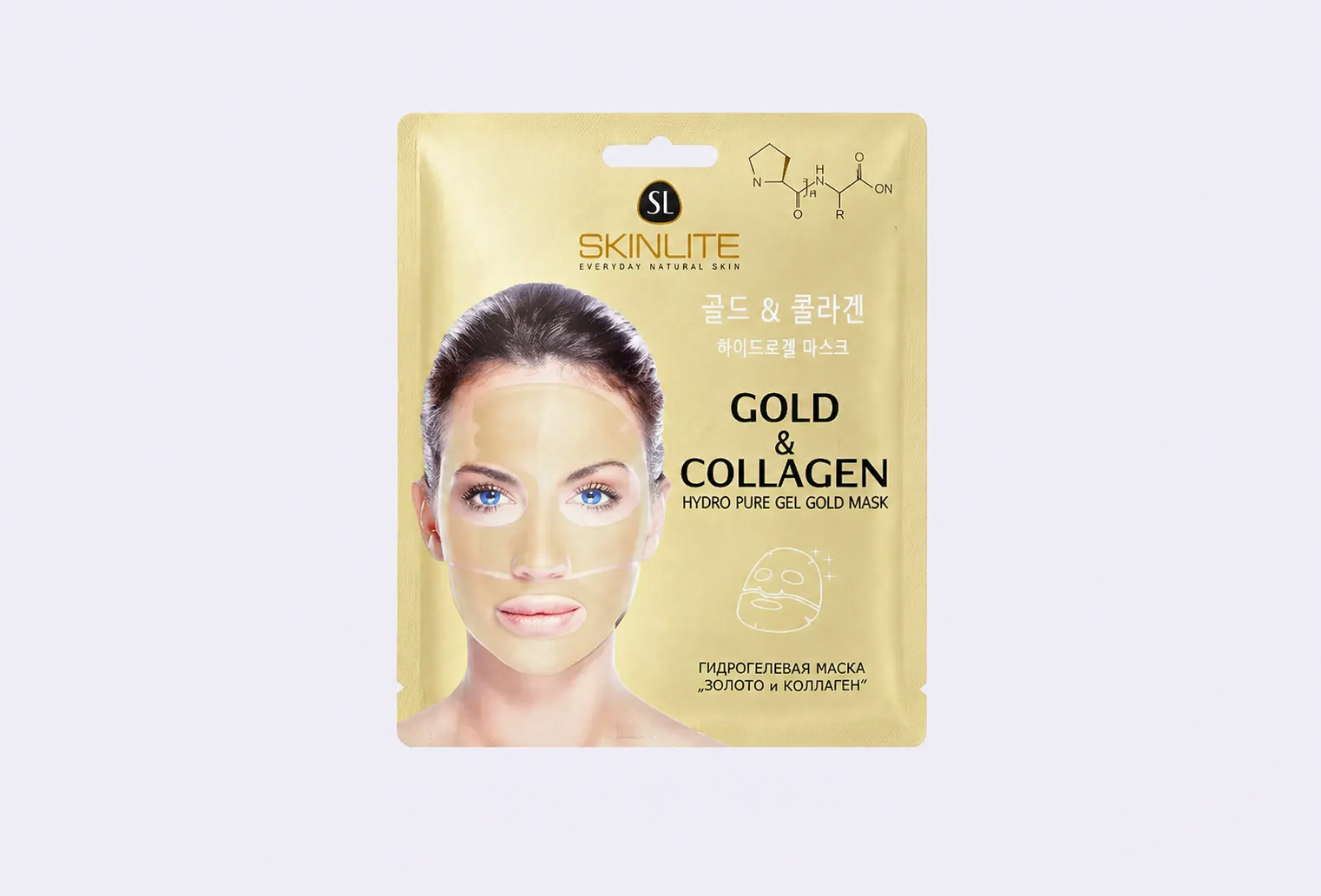 Маска гидрогелевая SKINLITE GOLD & COLLAGEN