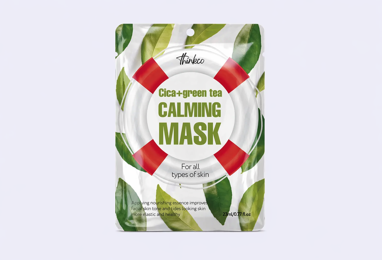Тканевая маска для лица THINKCO Cica Green tea Calming Mask Pack