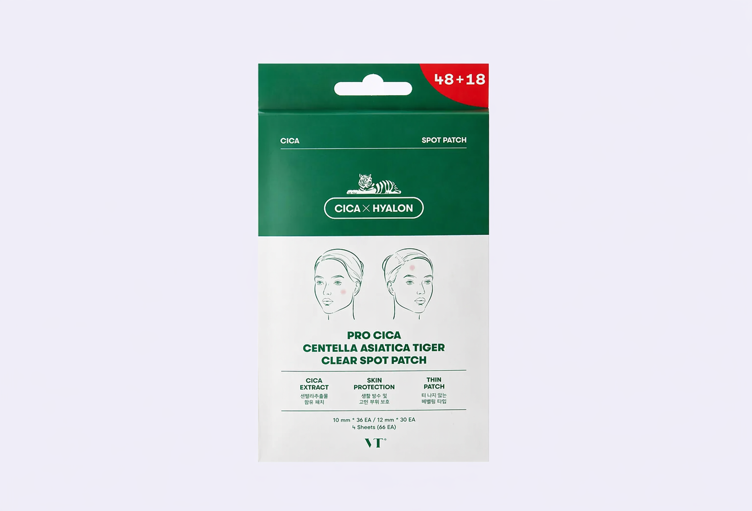Локальные патчи для лица VT Centella asiatica tiger clear spot patch