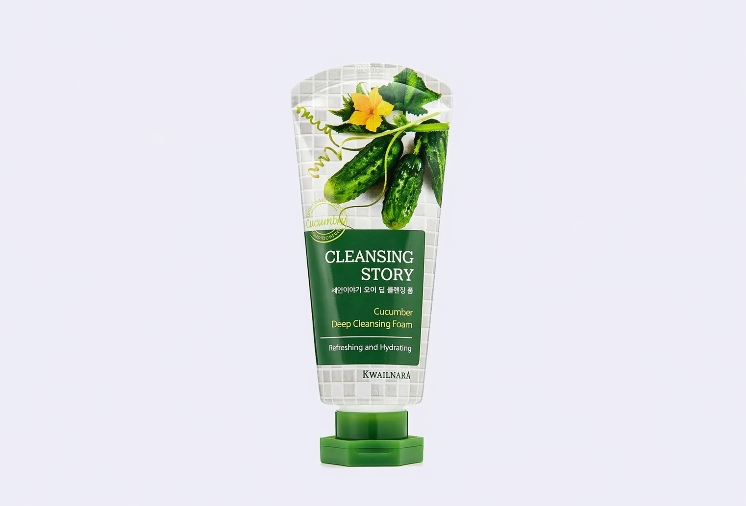 Очищающая пенка для умывания лица WELCOS CLEANSING STORY Cucumber Deep Cleansing Foam