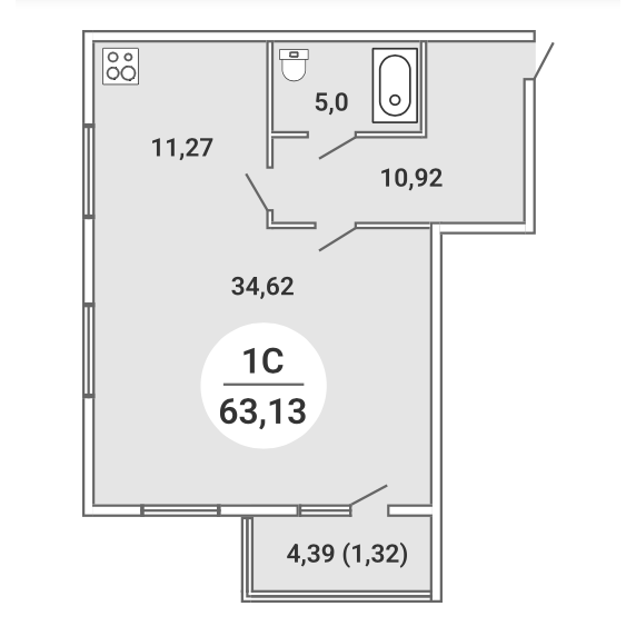 Планировка Студия