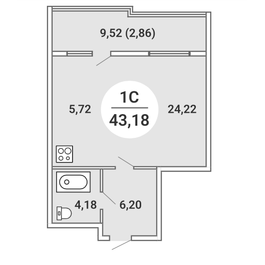 Планировка Студия