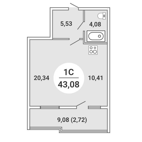 Планировка Студия