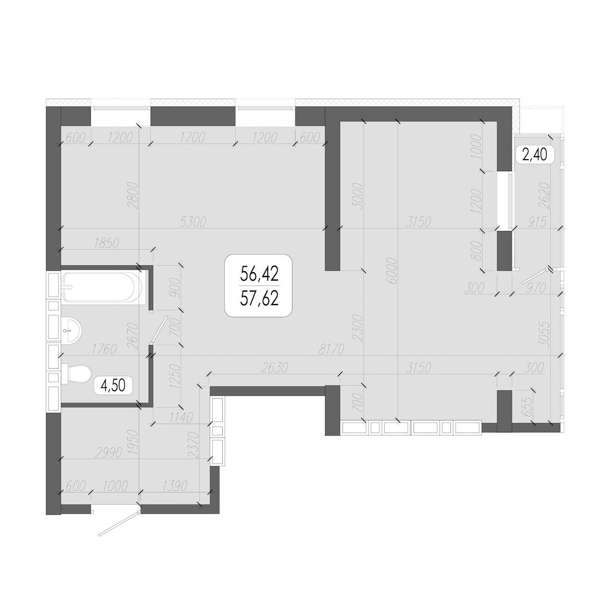 Планировка 1-комн.
