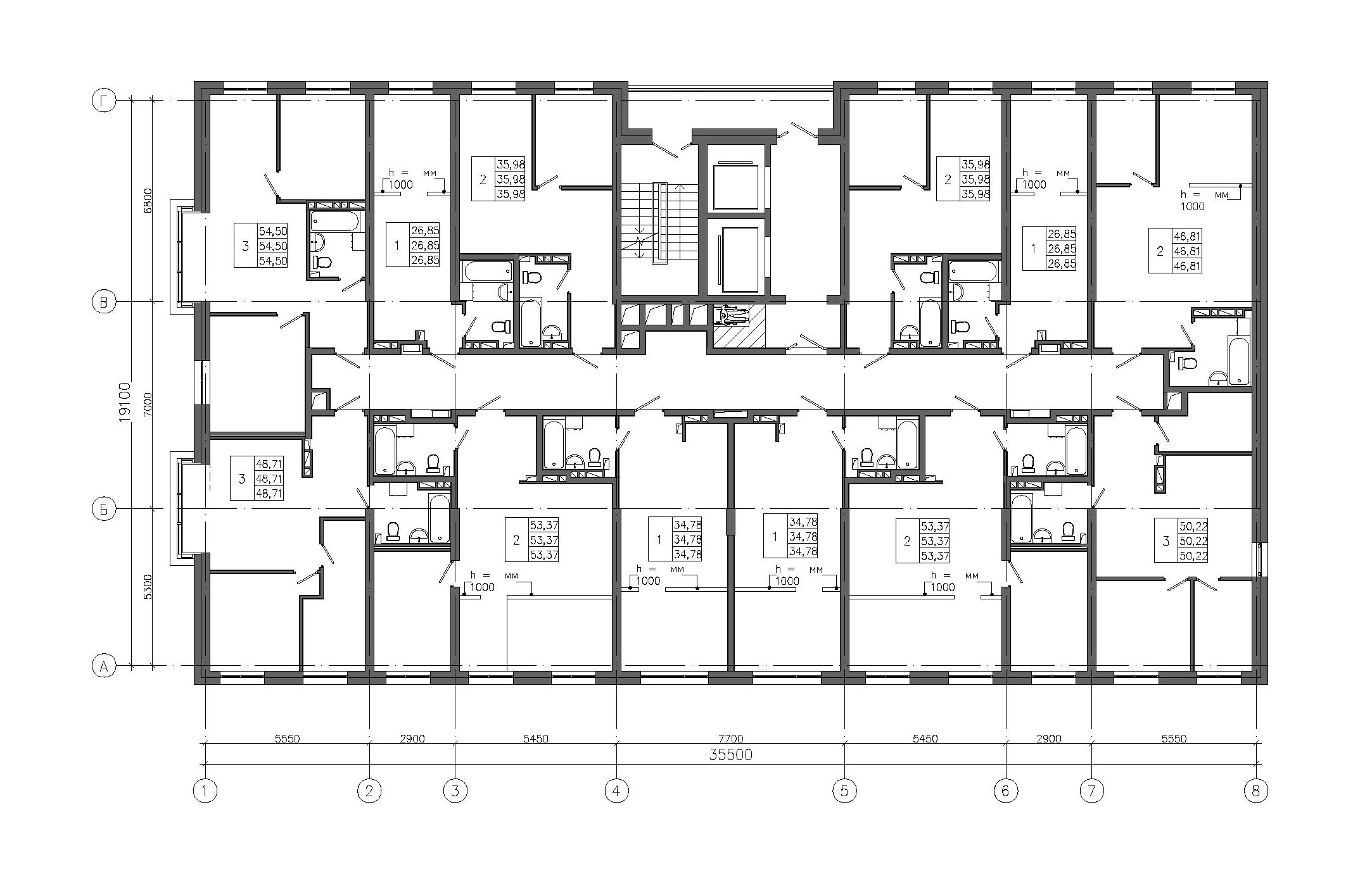 1-комнатная, 34.78 м², № 66 в Premium Park Central (Премиум Парк)