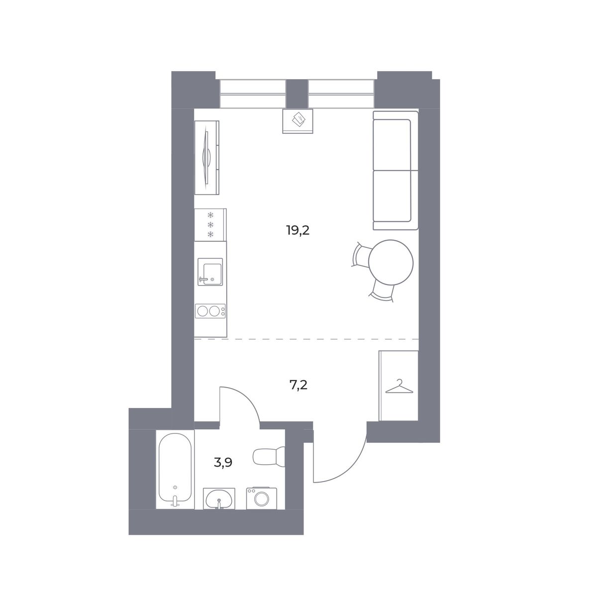 Планировка Студия