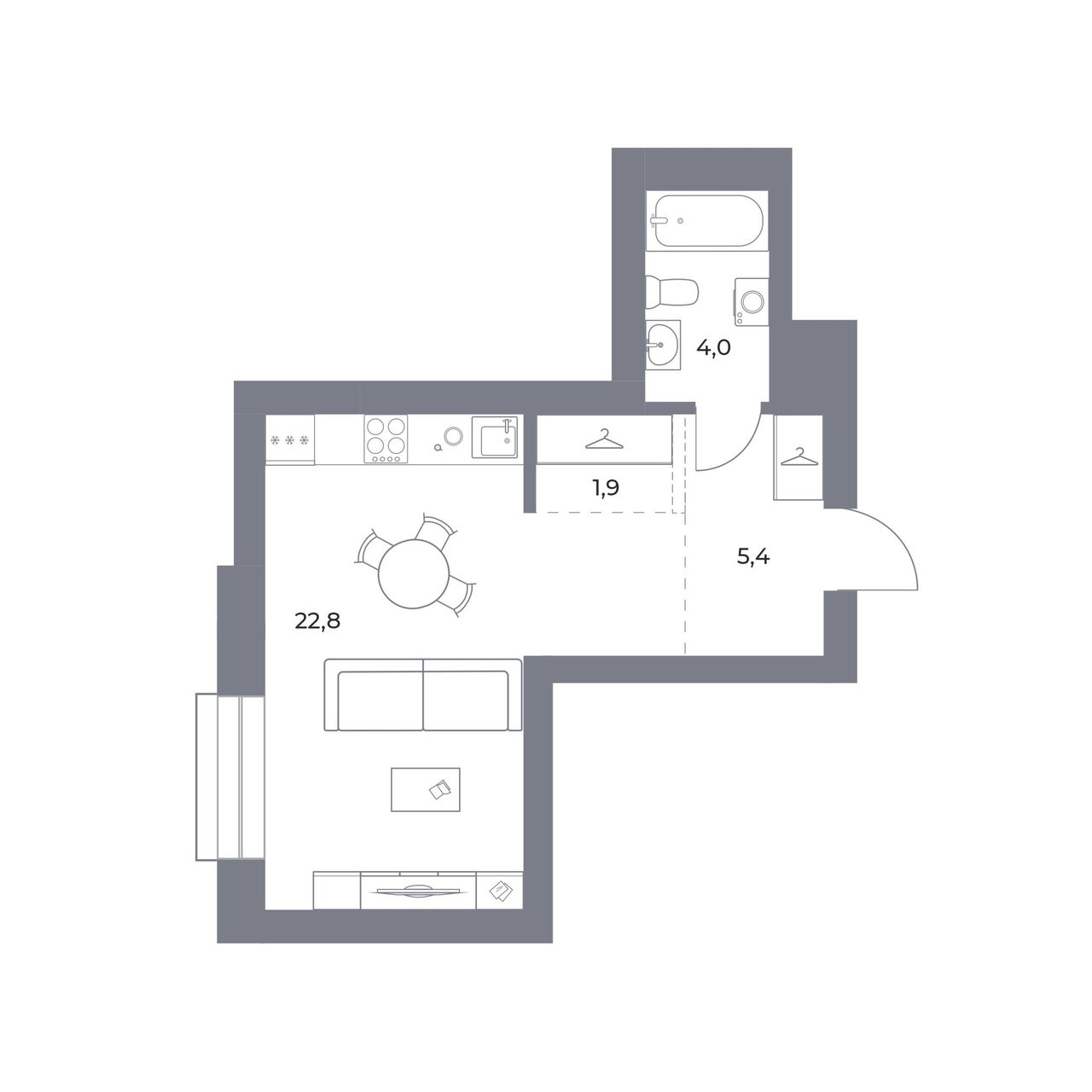 Планировка Студия