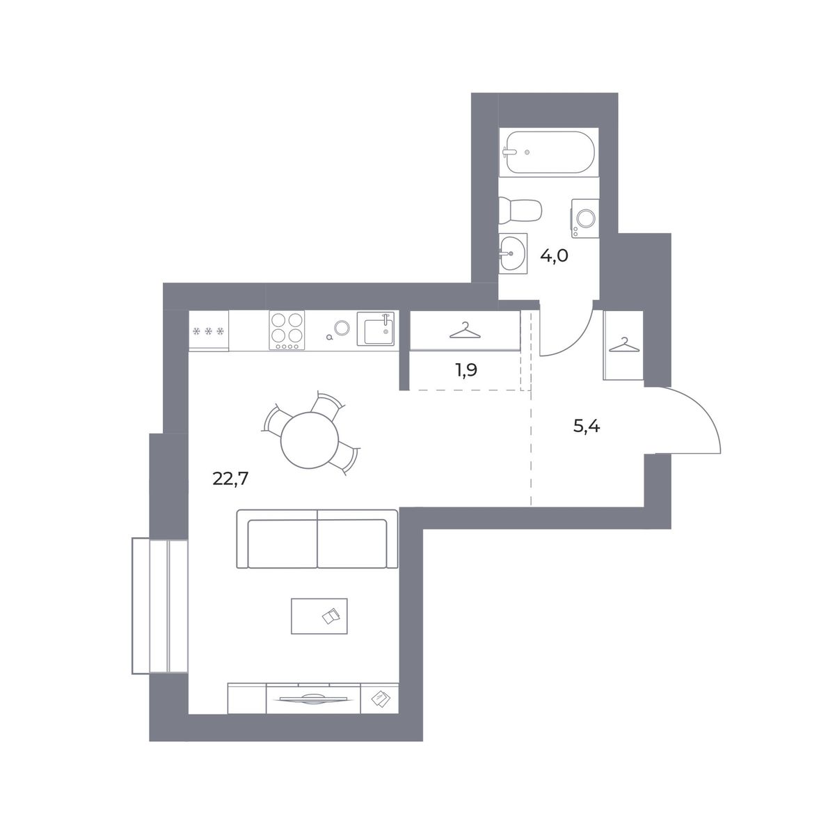 Планировка Студия