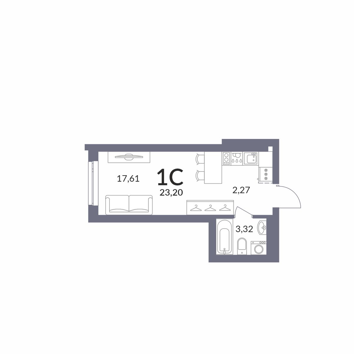 Планировка Студия