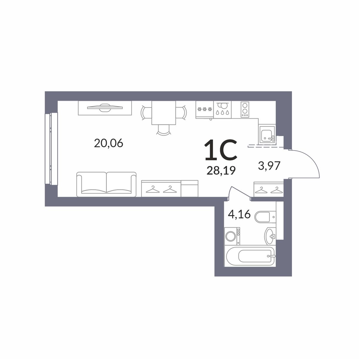 Планировка Студия