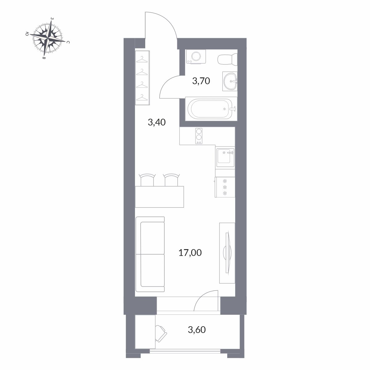 Планировка Студия