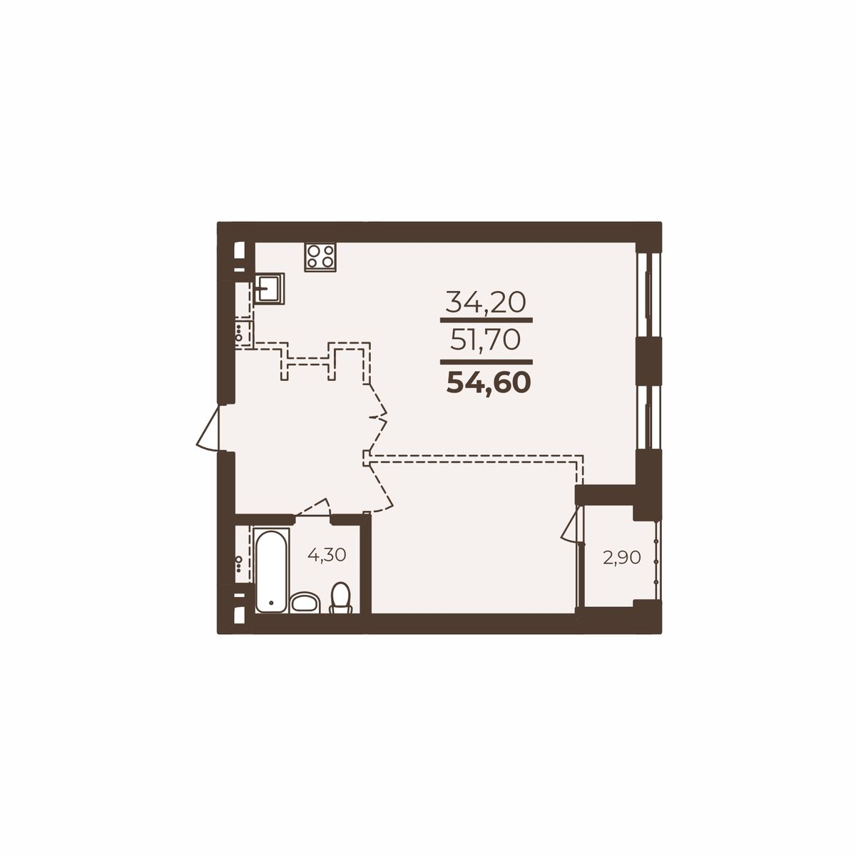 Планировка 1-комн.