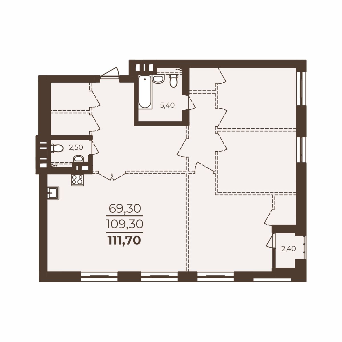 Планировка 1-комн.