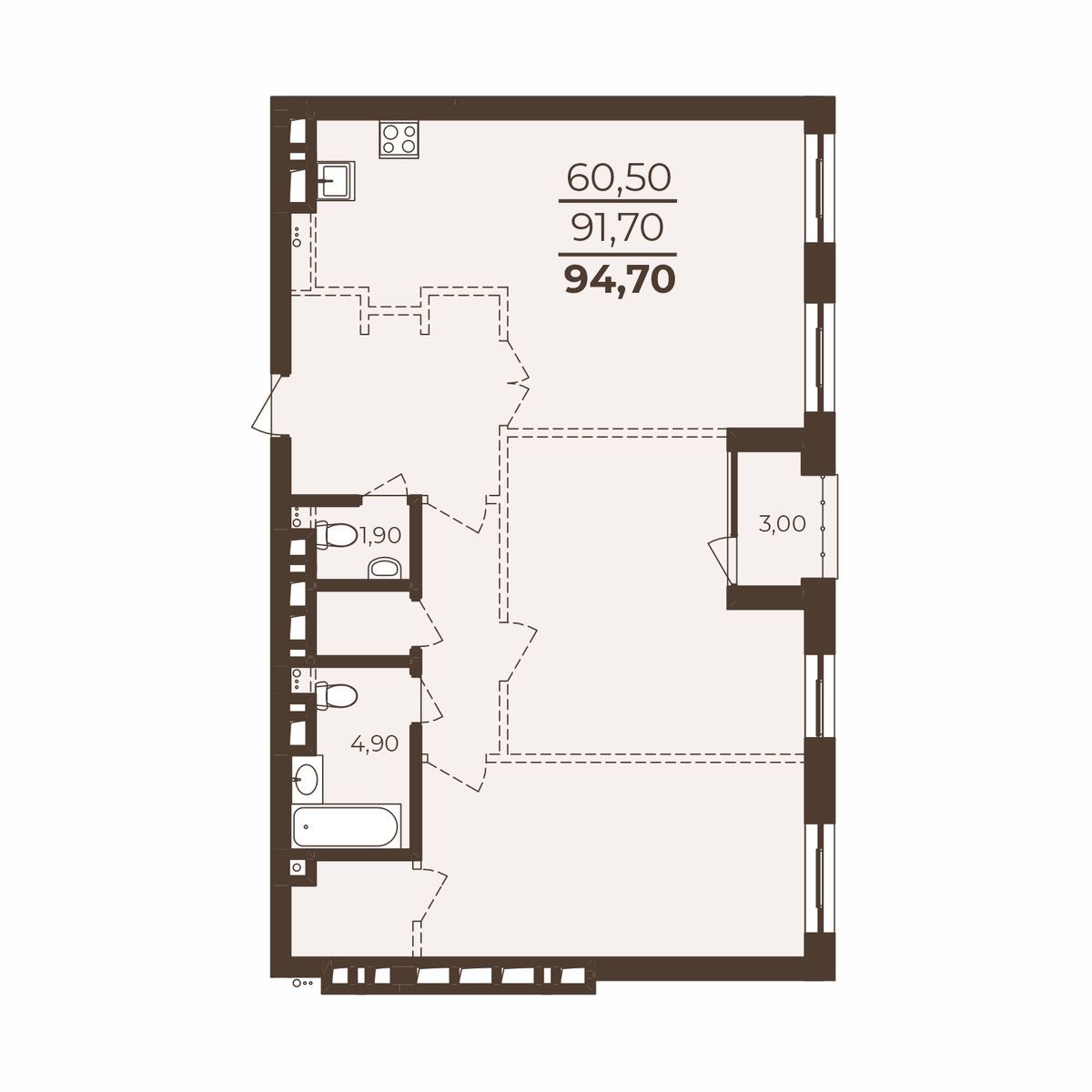 Планировка 1-комн.
