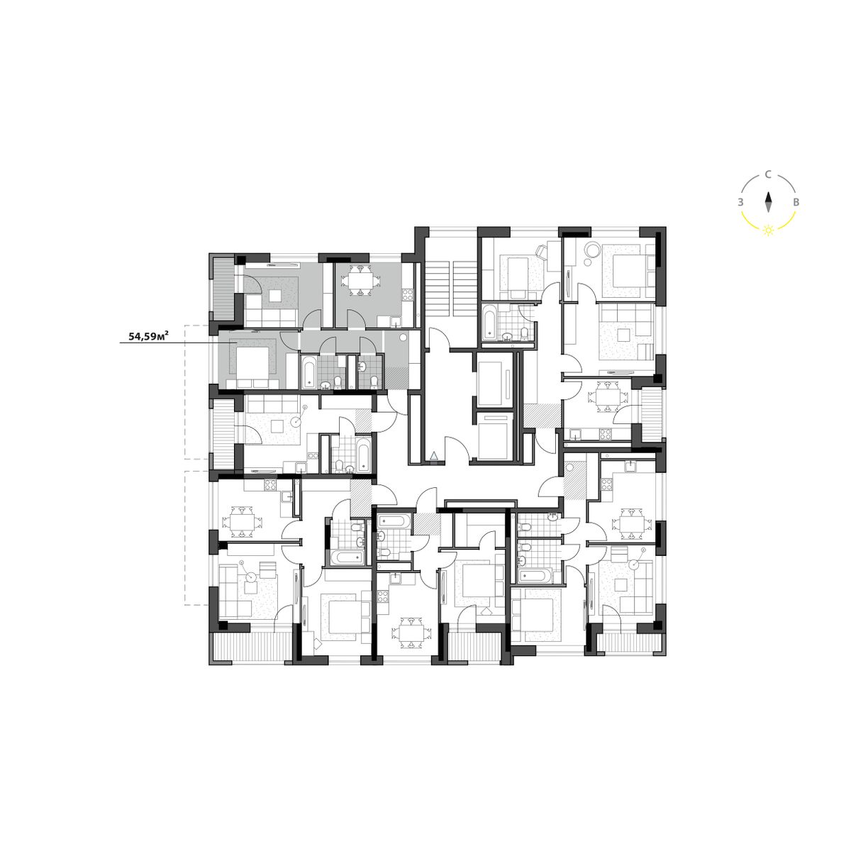 Планировка 2-комн. 3