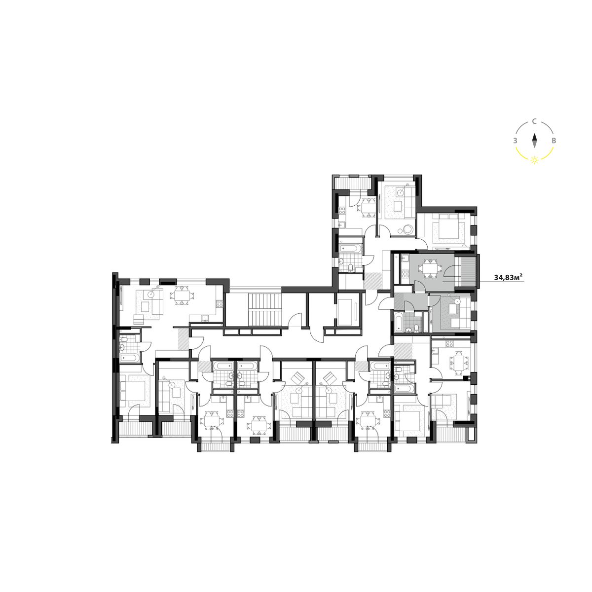 Планировка 1-комн. 4