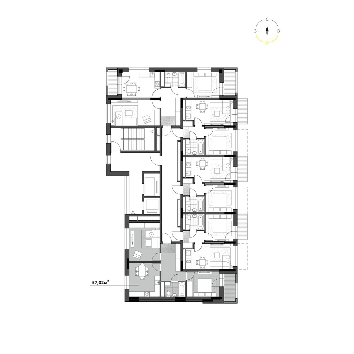 Планировка 2-комн. 3