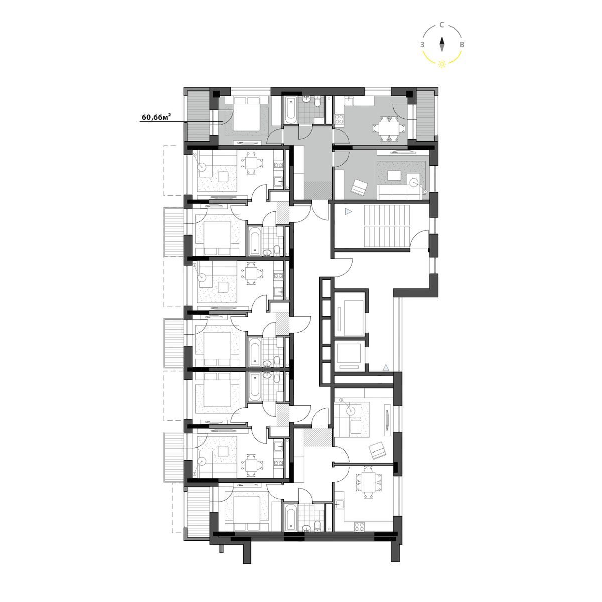 Планировка 2-комн. 3