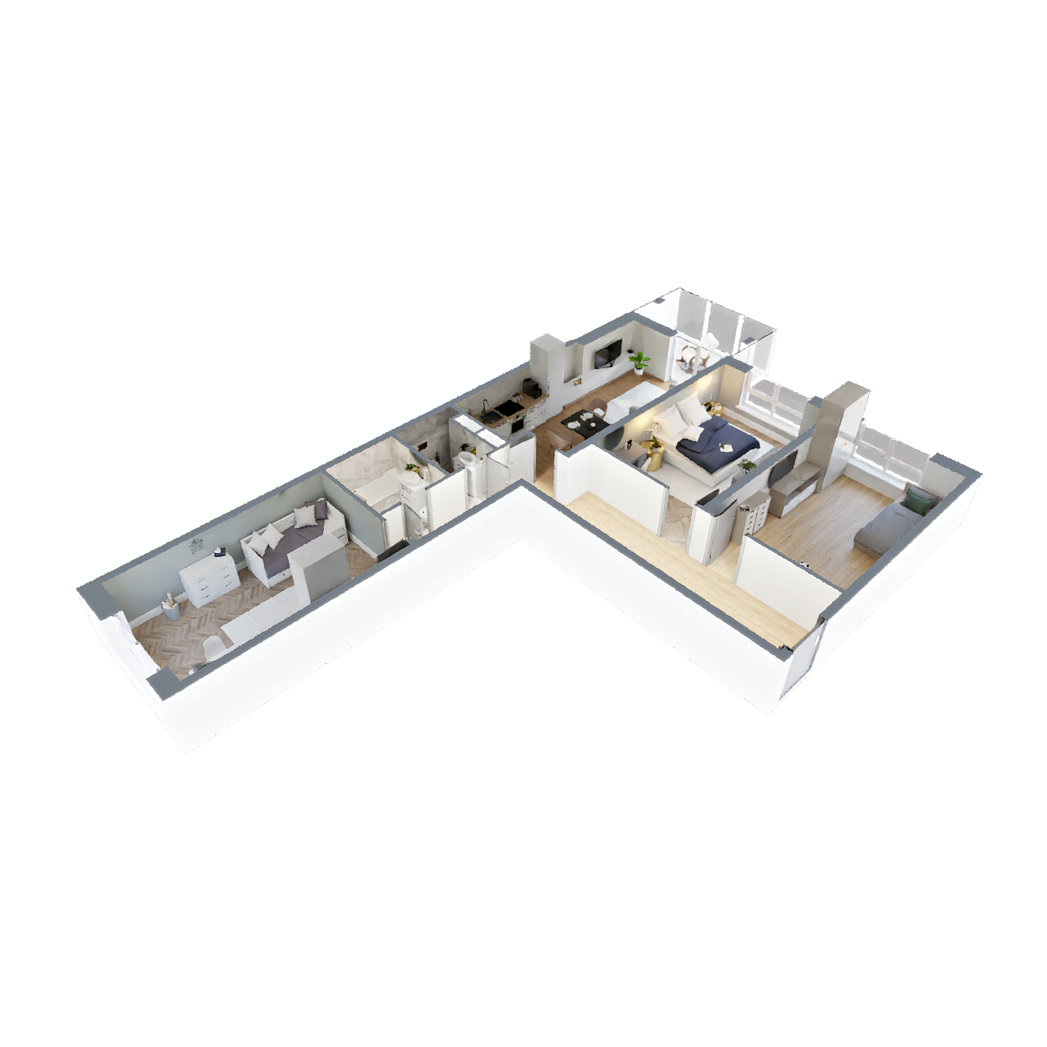 Планировка 3-комн. 3