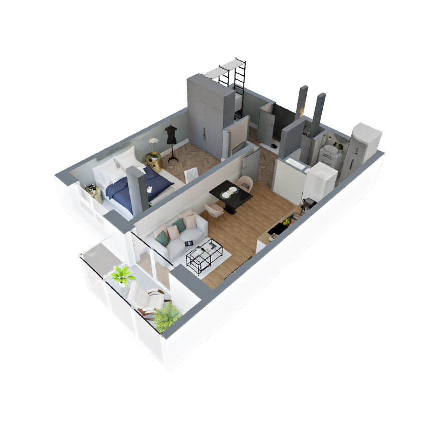 Планировка 1-комн. 3