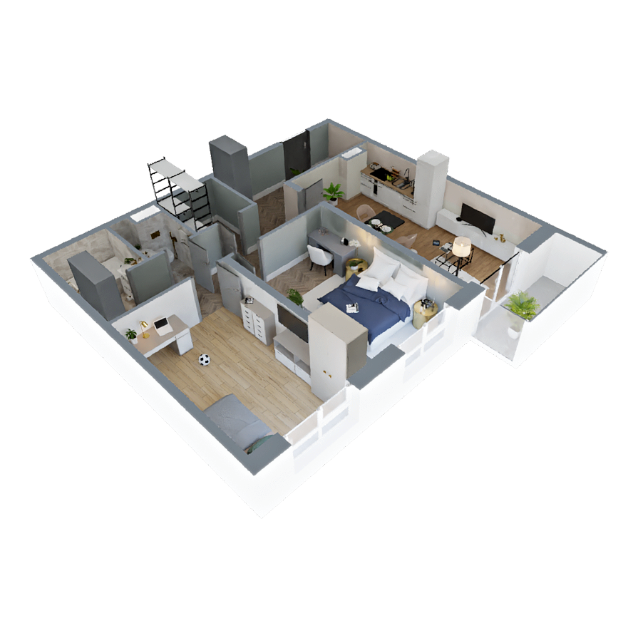 Планировка 2-комн. 3