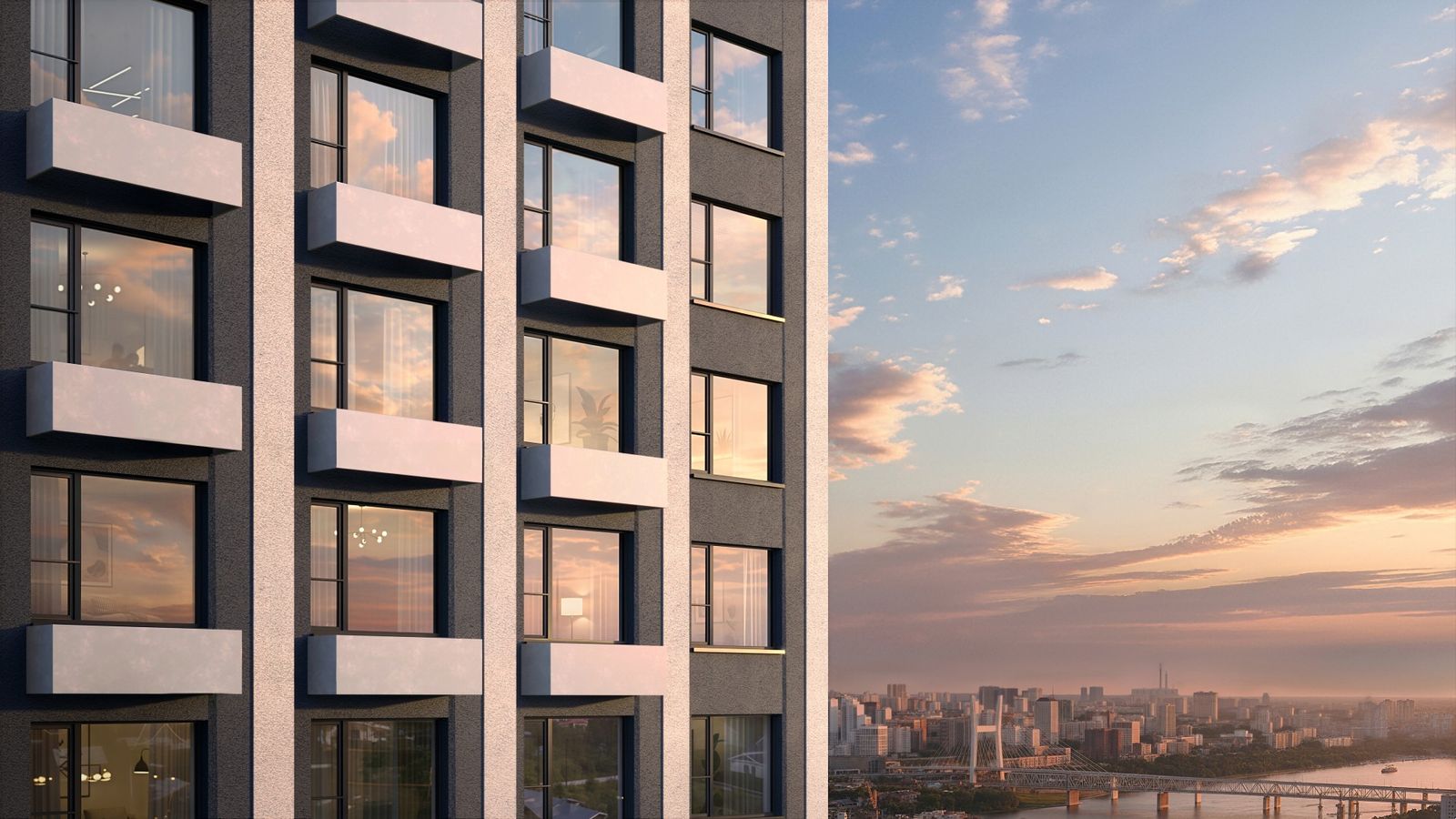 3-комнатная, 53.9 м², № 228 в Ясный берег-город у воды