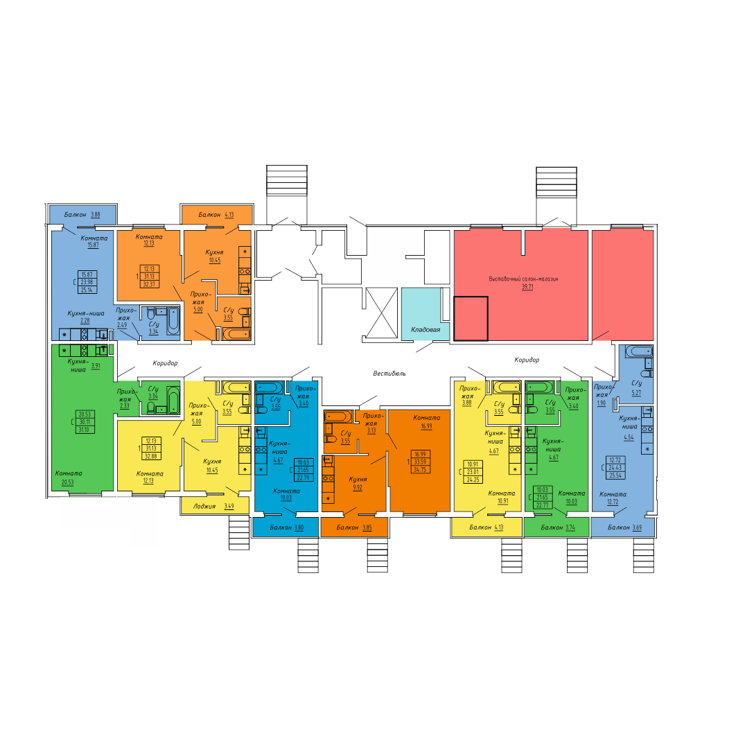 Планировка 1-комн. 3