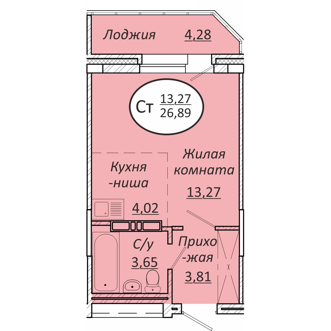 Планировка Студия