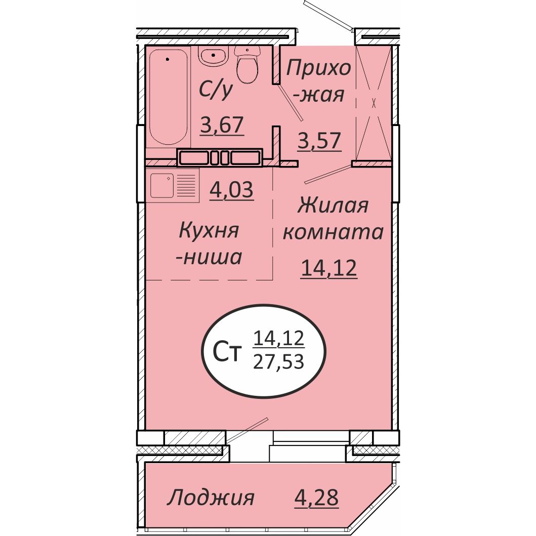 Планировка Студия