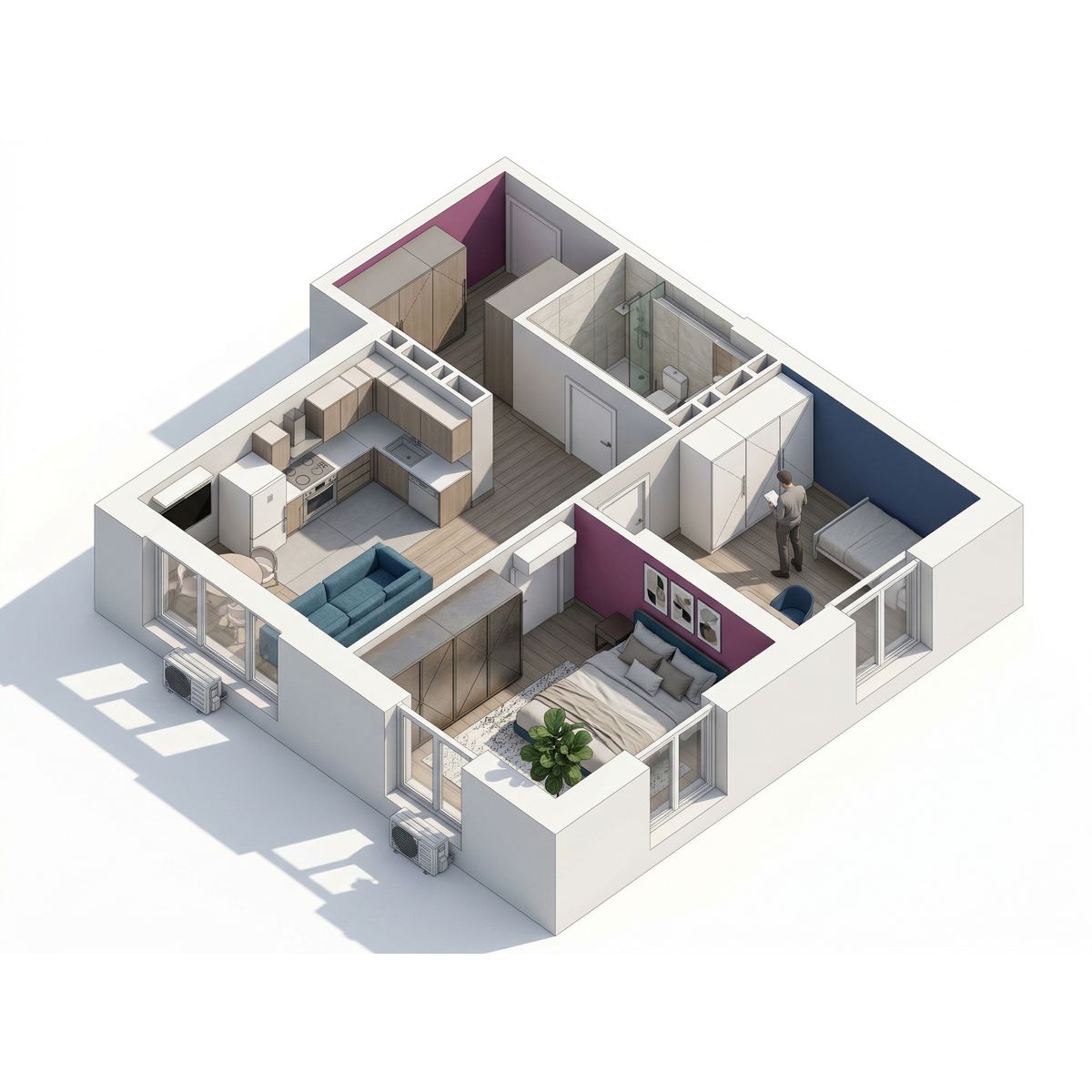 2-комнатная, 57.84 м², № 3 в Port May (Порт Мэй)