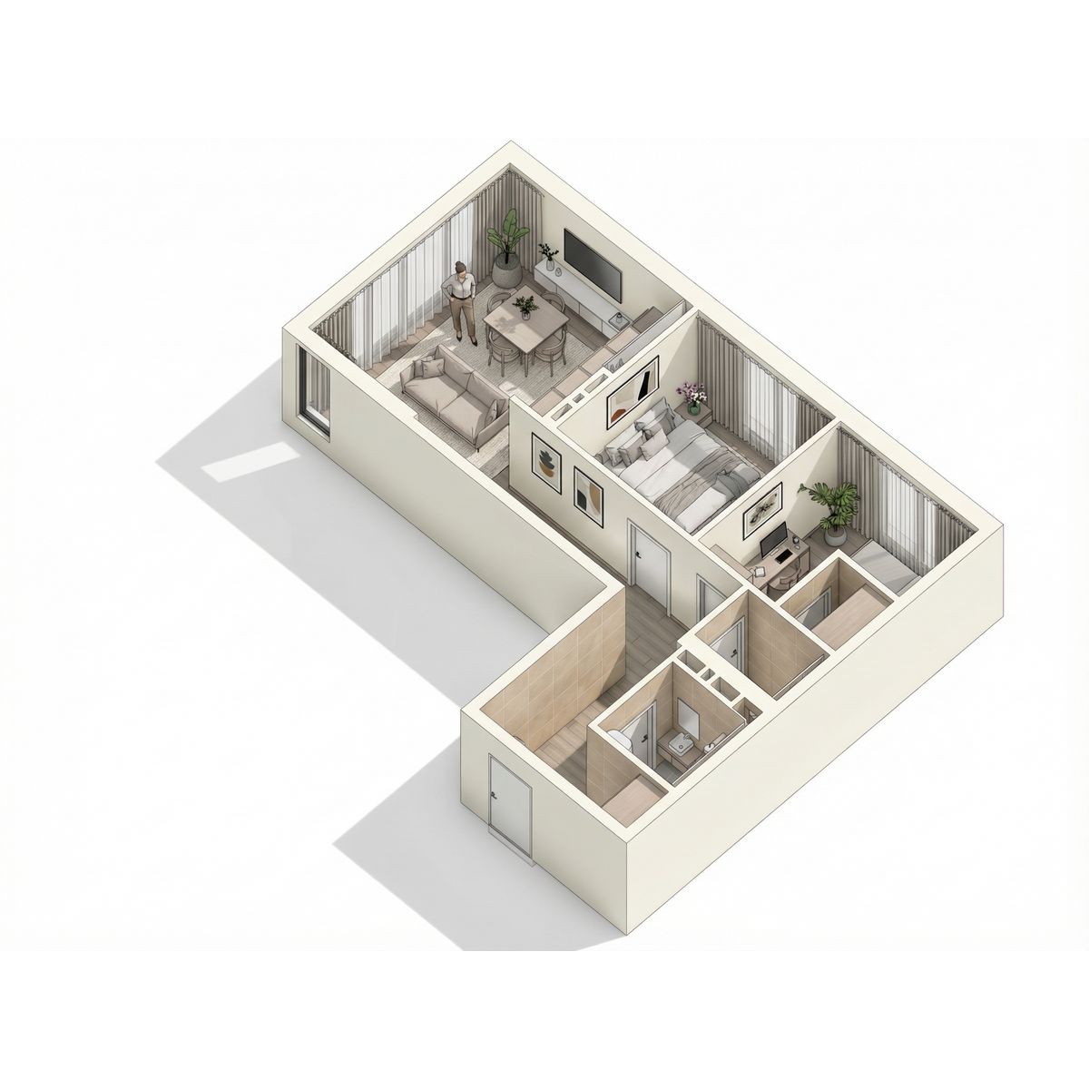 3-комнатная, 55.28 м², № 68 в Port May (Порт Мэй)