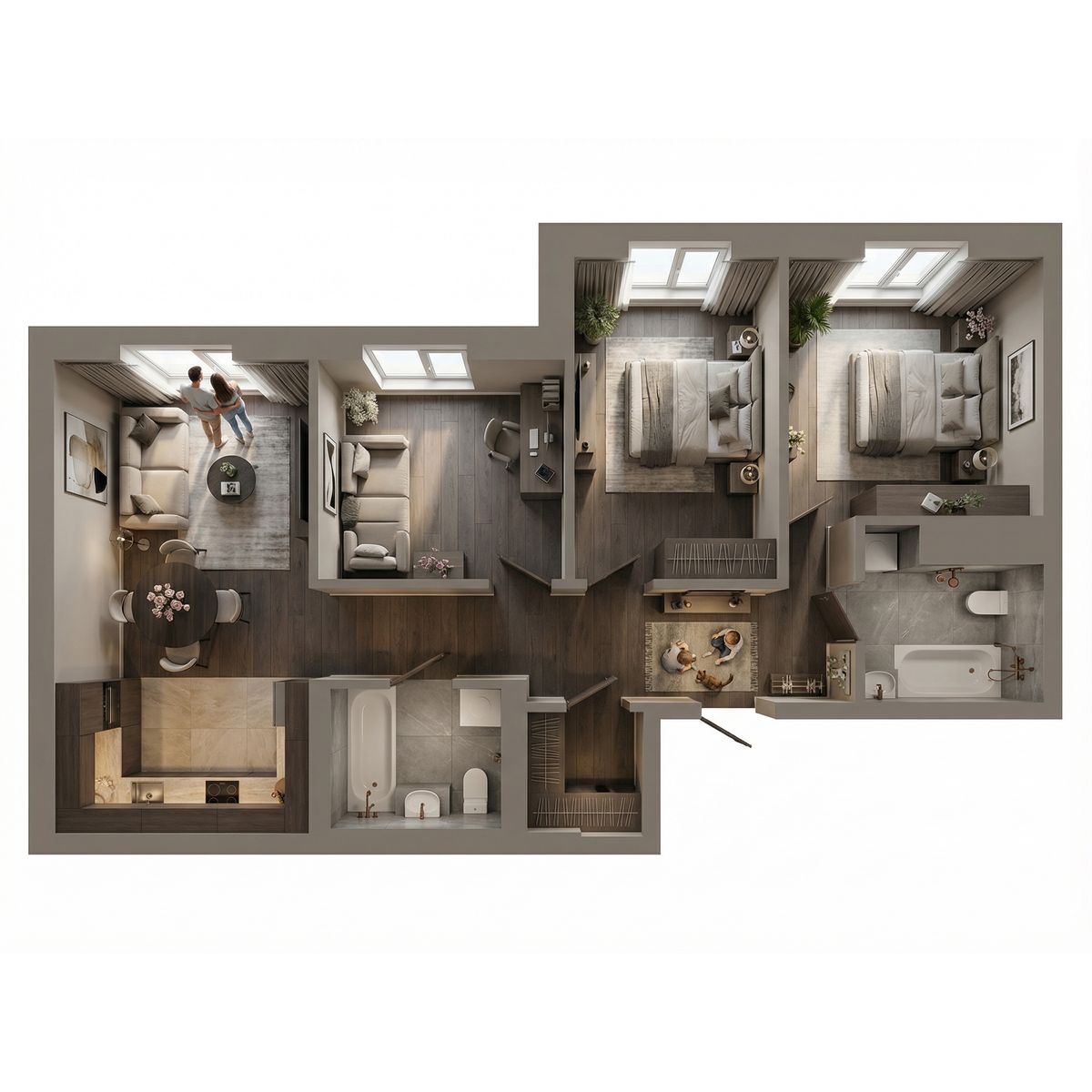 4-комнатная, 72.95 м², № 67 в Port May (Порт Мэй)