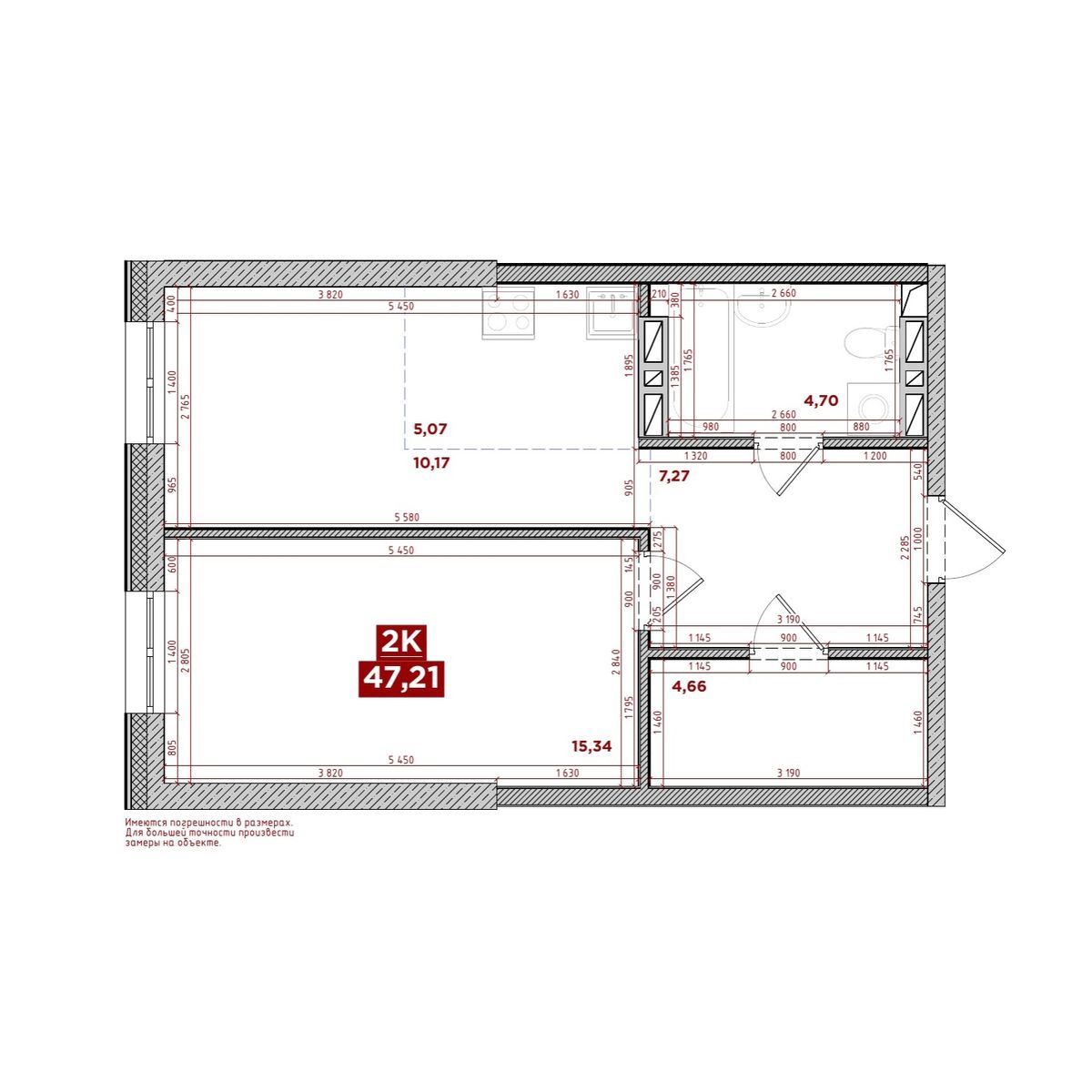 2-комнатная, 47.21 м², № 249 в Port May (Порт Мэй)