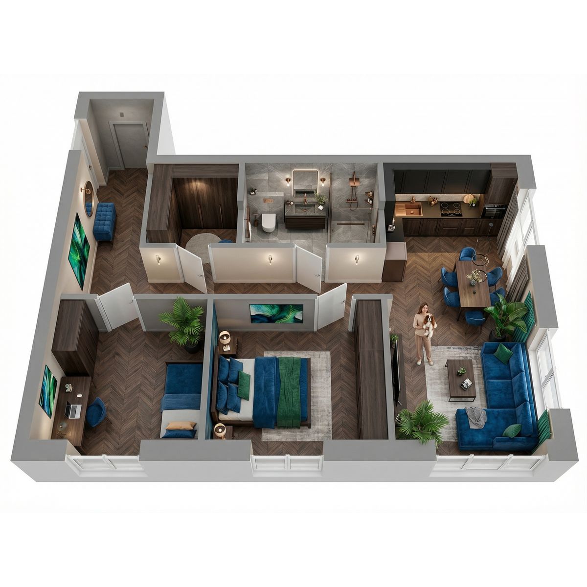 3-комнатная, 63.43 м², № 3 в Port May (Порт Мэй)