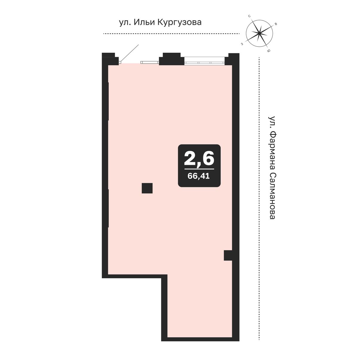 Помещение №11, 66,83 м² · планировка помещения