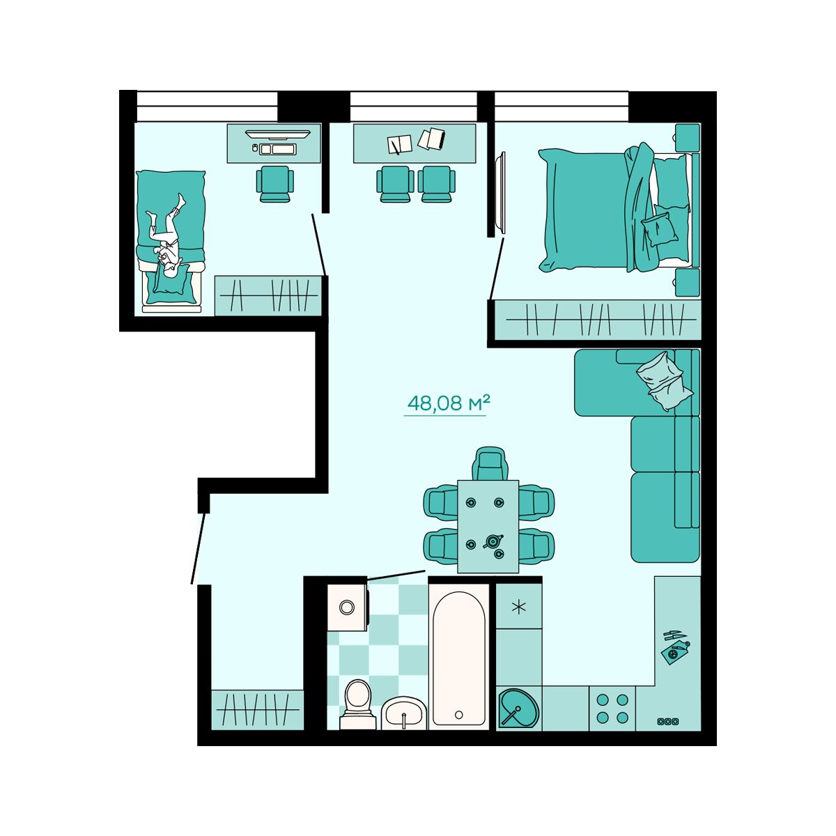 Планировка 3-комн.