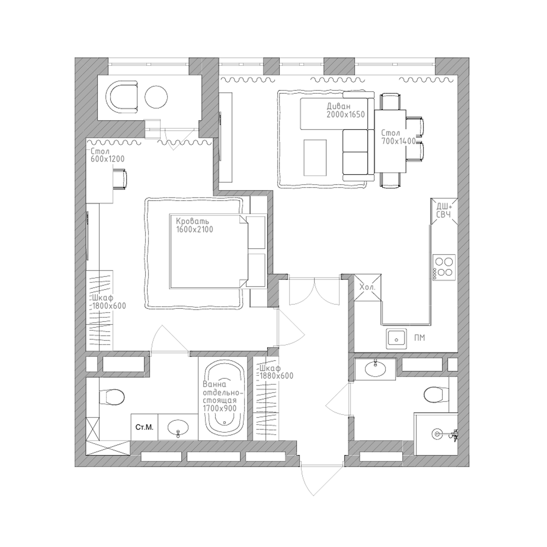 2-комнатная, 62.2 м², № 274 в Нобель
