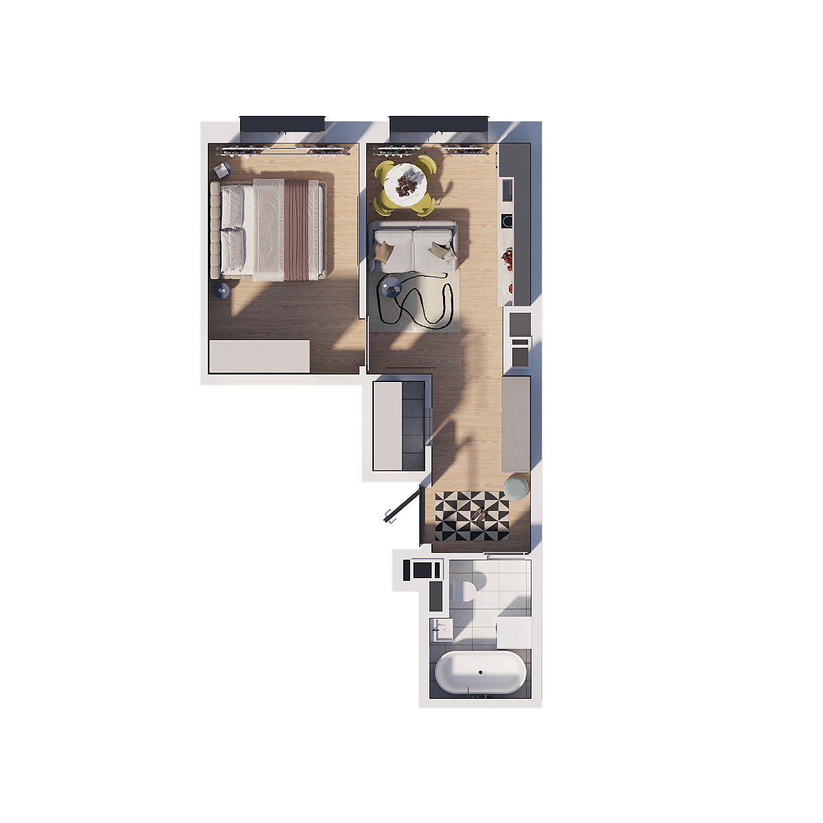 Планировка 1-комн. 5