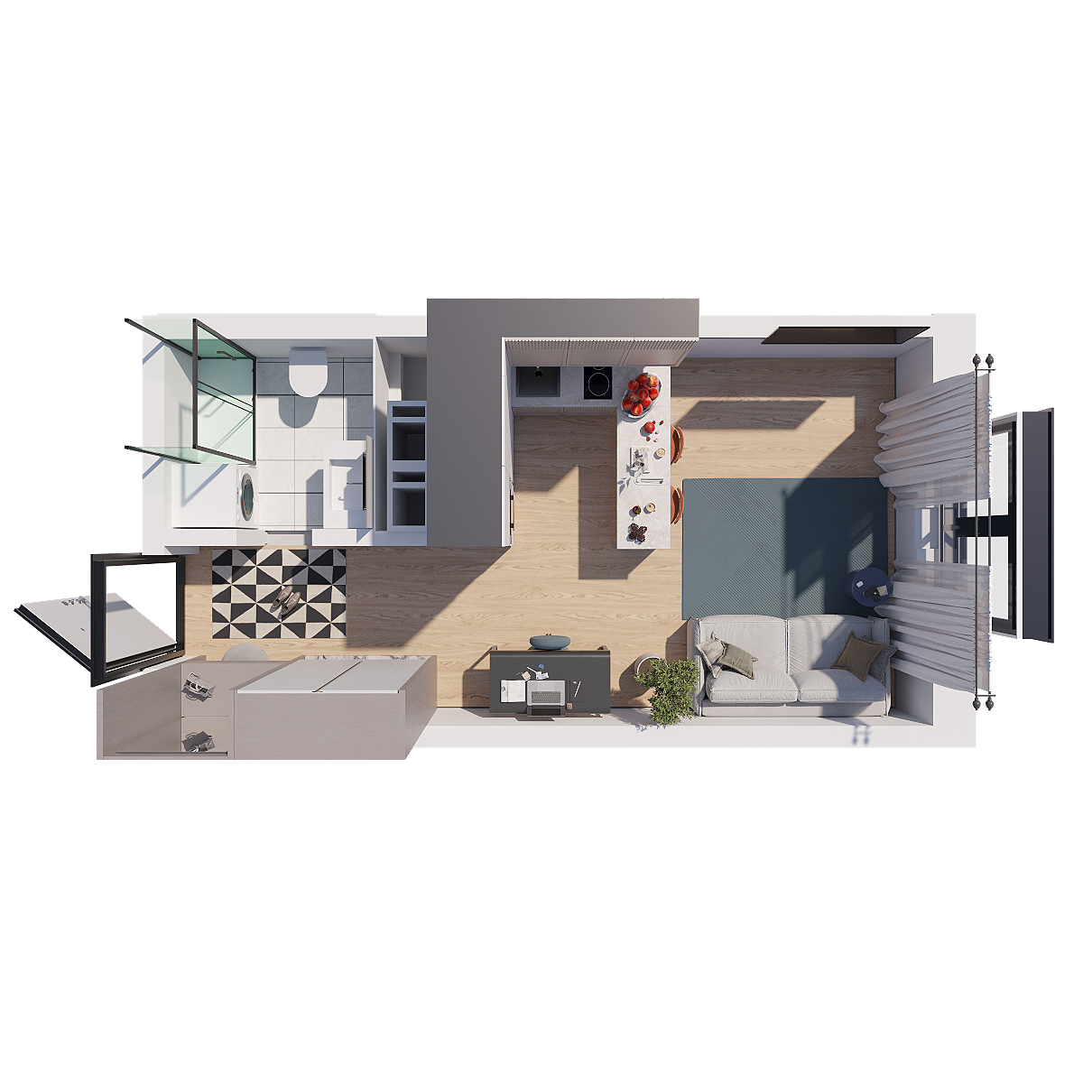 Планировка Студия 3