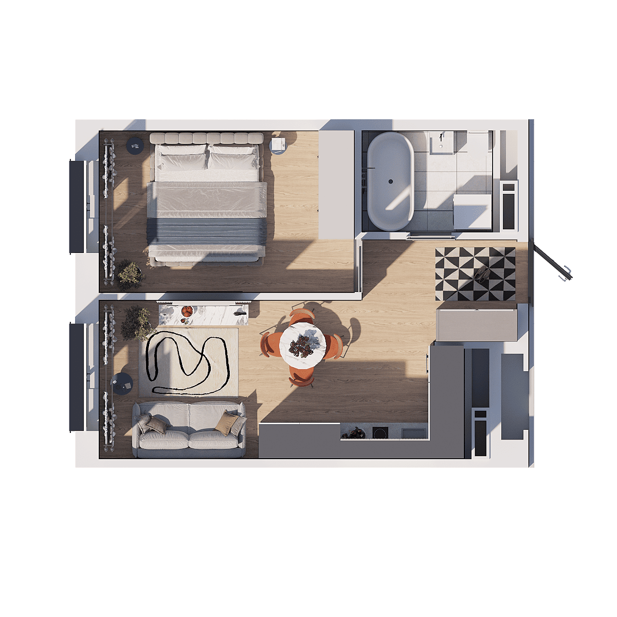 Планировка 1-комн. 5