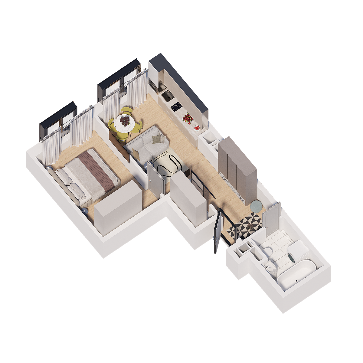 Планировка 1-комн. 6