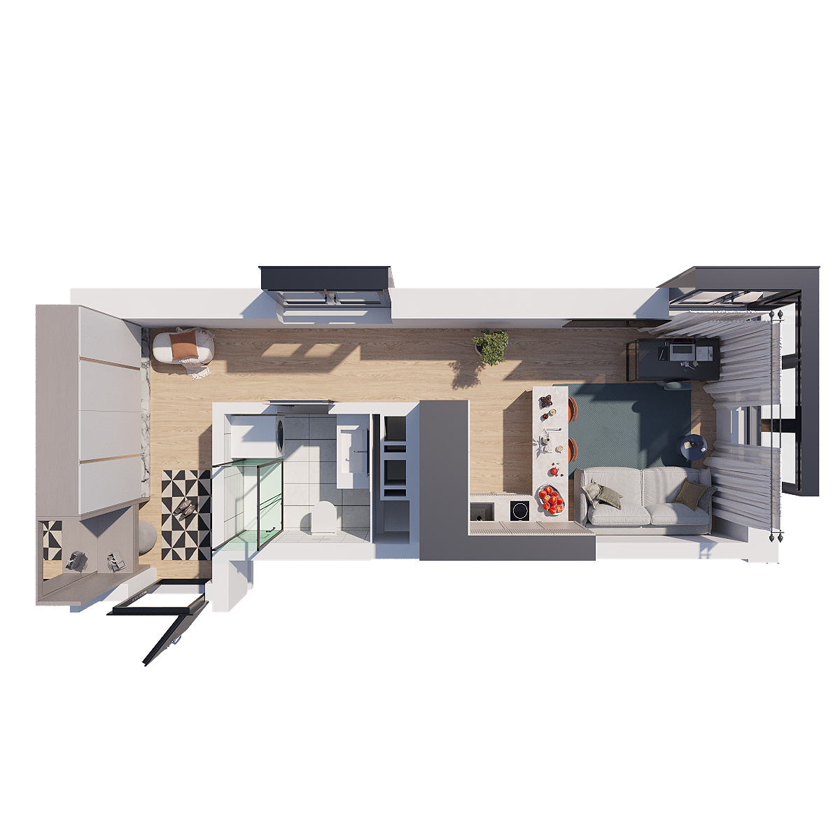 Планировка Студия 3